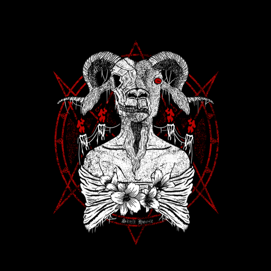 Death goat Fitted mens Tees