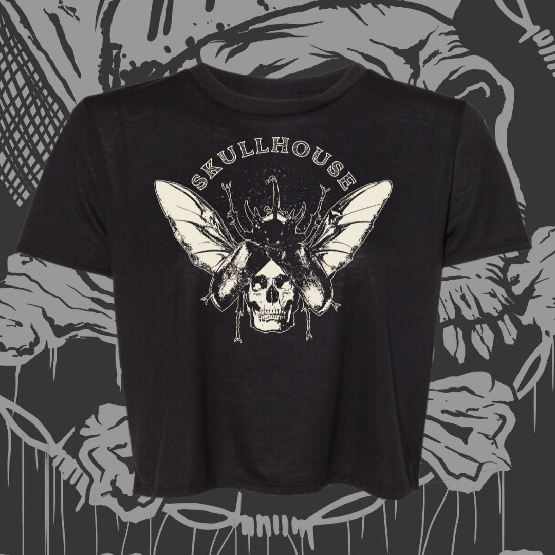 Death moth cropped tee